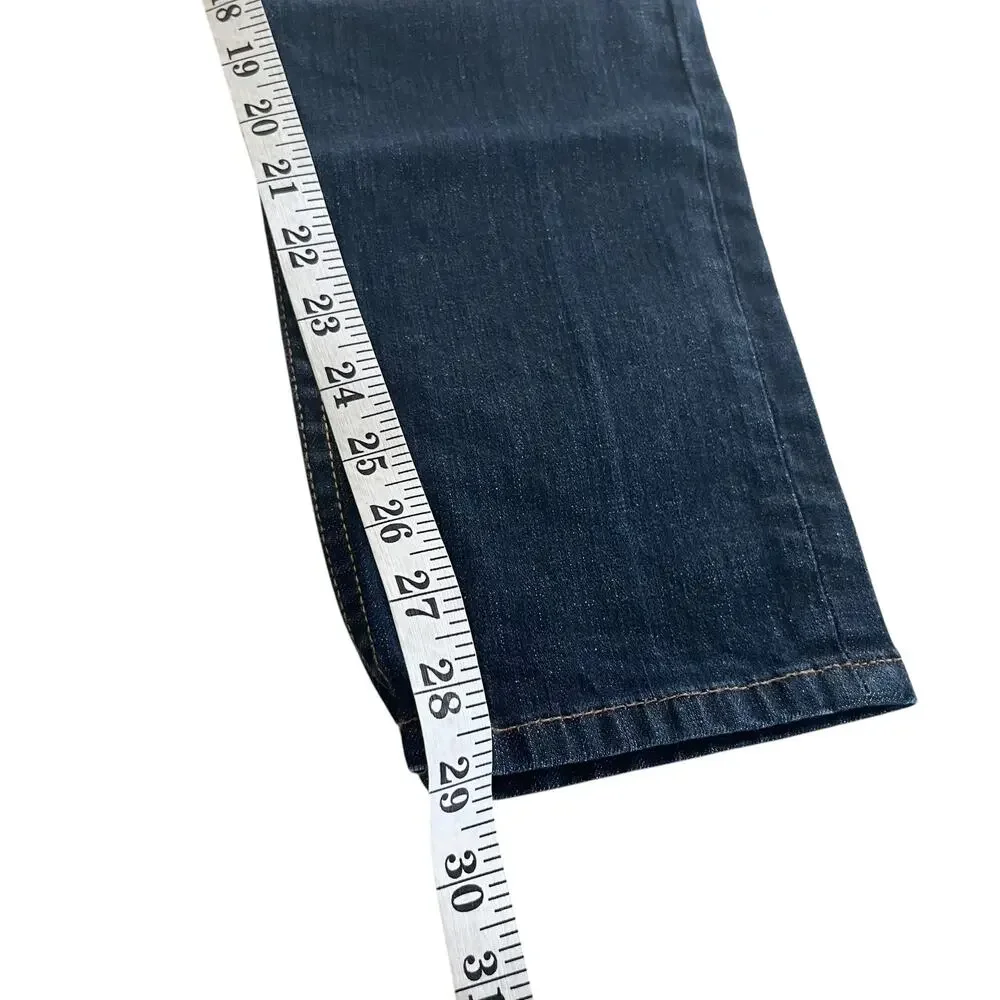 Armani Exchange Mid Rise Dark Wash Blue Denim Skinny Jeans Size 29 Short